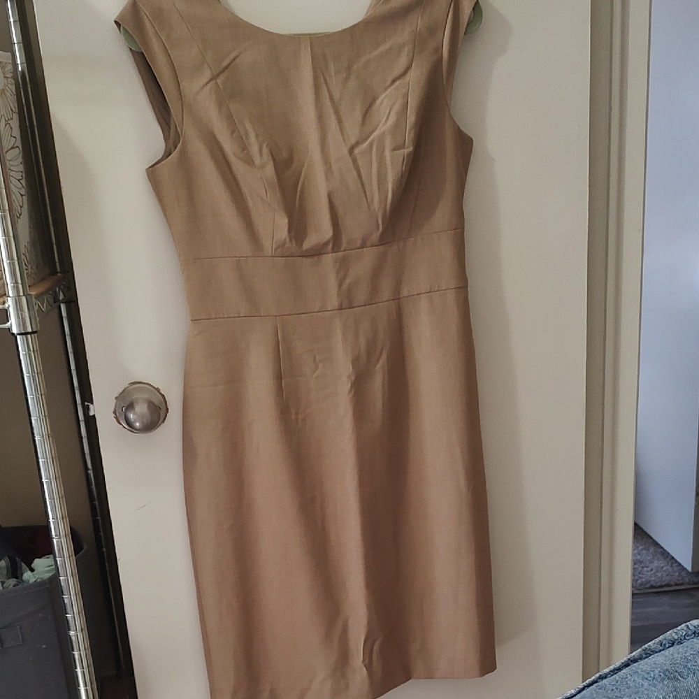 The Limited Tan Sleeveless Sheath Dress for Work
